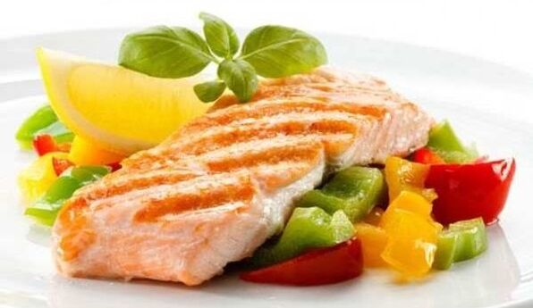 peixe com legumes para a dieta Dukan